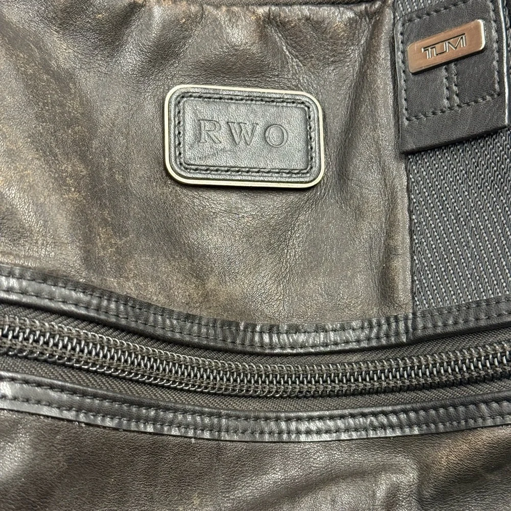 Tumi Alpha Bravo Knox leather backpack